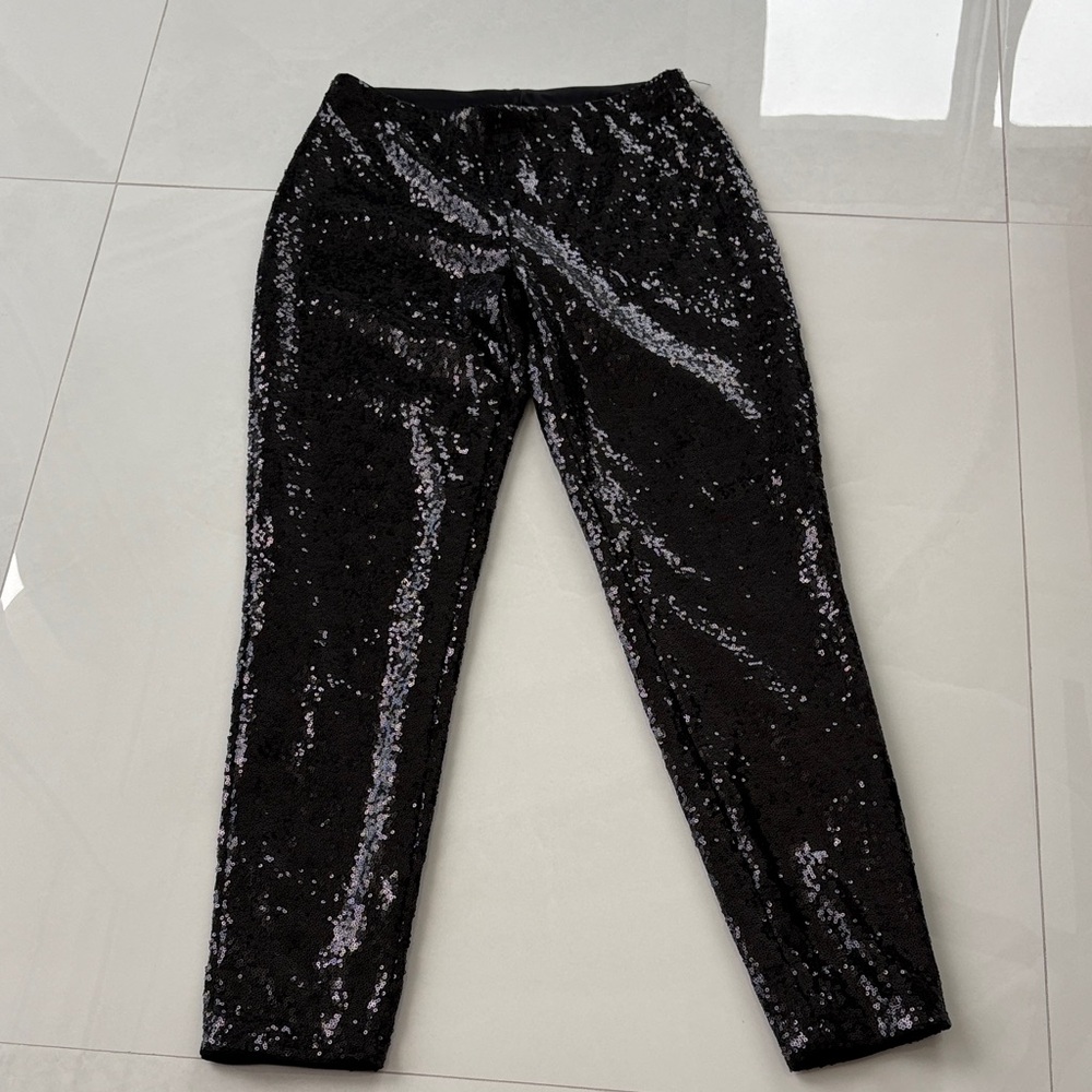Cable & Gauge Black Sequin Leggings